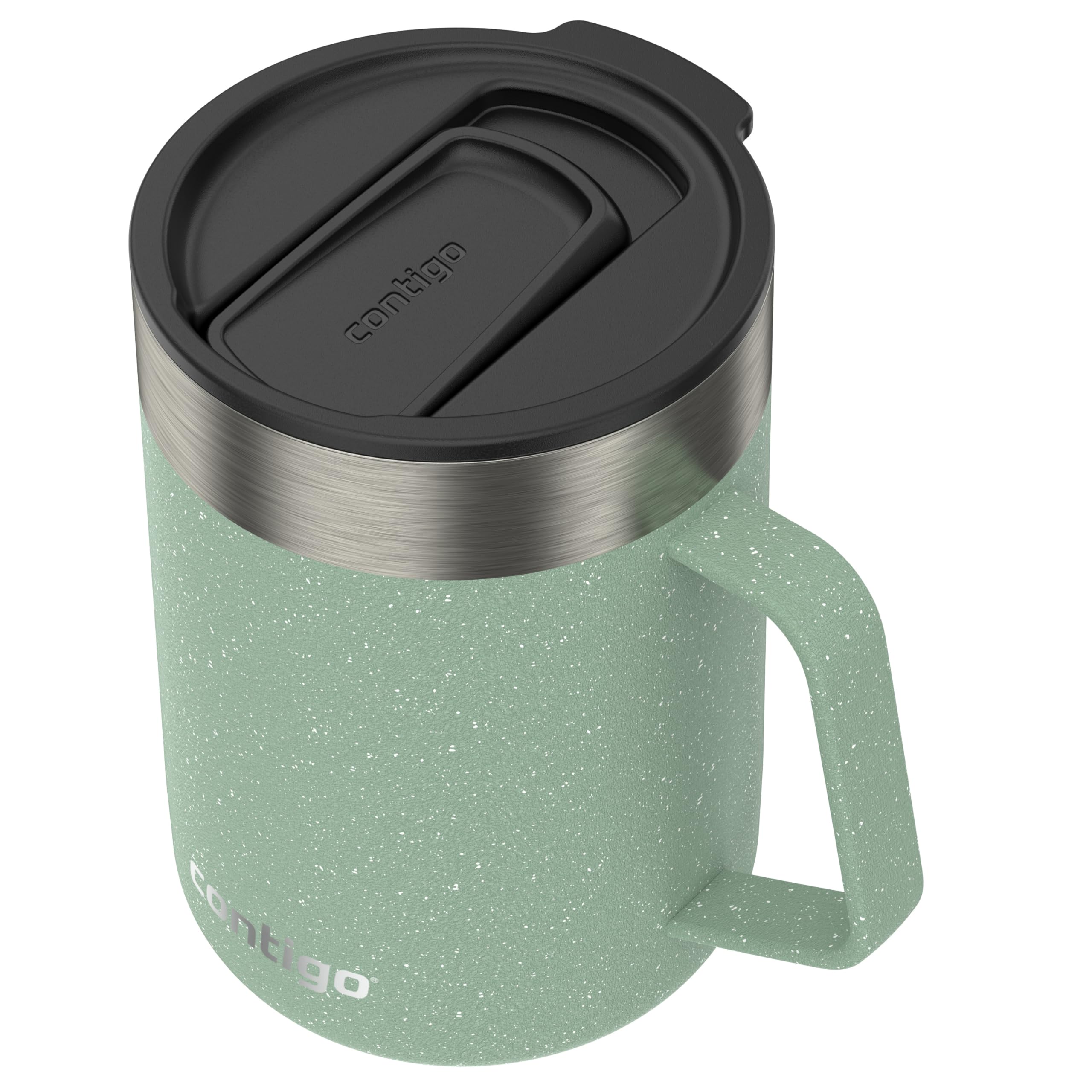 Contigo Streeterville Mug with Handle, 14 oz, Agave Powder Coat Speckle