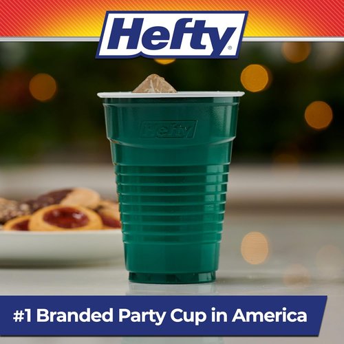 Hefty Party On Disposable Plastic Cups - 16 Oz, 80 Count, Assorted Colors | Durable & Easy Grip