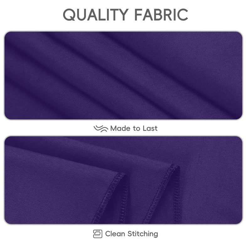 8 Pack Purple Tablecloth 60 x 126 Inch Rectangular Table Cloth for 8 Foot Rectangle Tables, Wrinkle Resistant Washable Rectangle Fabric Table Covers for Wedding Party Banquet Buffet and Camping