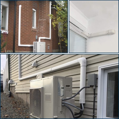 Pearwow 3" W 15Ft L Mini Split Line Set Cover Kit, Decorative PVC Tubing Cover for Ductless Mini Split AC,Heat Pumps Systems,Air Conditioner Lineset Cover,Mini Split Accessories