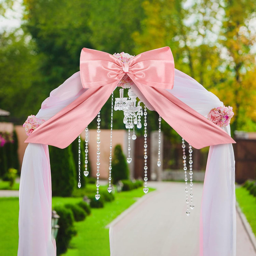 Skiennix Pink Large Bow Decor - Coquette Giant Ribbon Tie for Birthday Party & Home Decor | 24 x 36 Inches