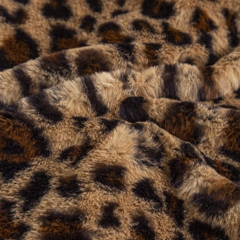 AGOKABA Leopard Print Faux Fur Throw Pillow Covers, 12x20 Inch, Set of 2, Soft Plush Animal Print Decorative Lumbar Cushion Cases for Sofa Bed Chair | Safari-Inspired Decor in Warm Terracotta Brown