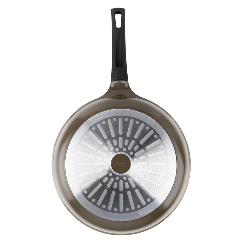 12" Green Ceramic Frying Pan by Ozeri, with Smooth Ceramic Non-Stick Coating (100% PTFE and PFAS Free)