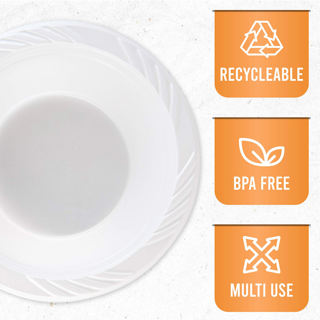 800 Count Disposable 12 ounce White Plastic Soup Bowls