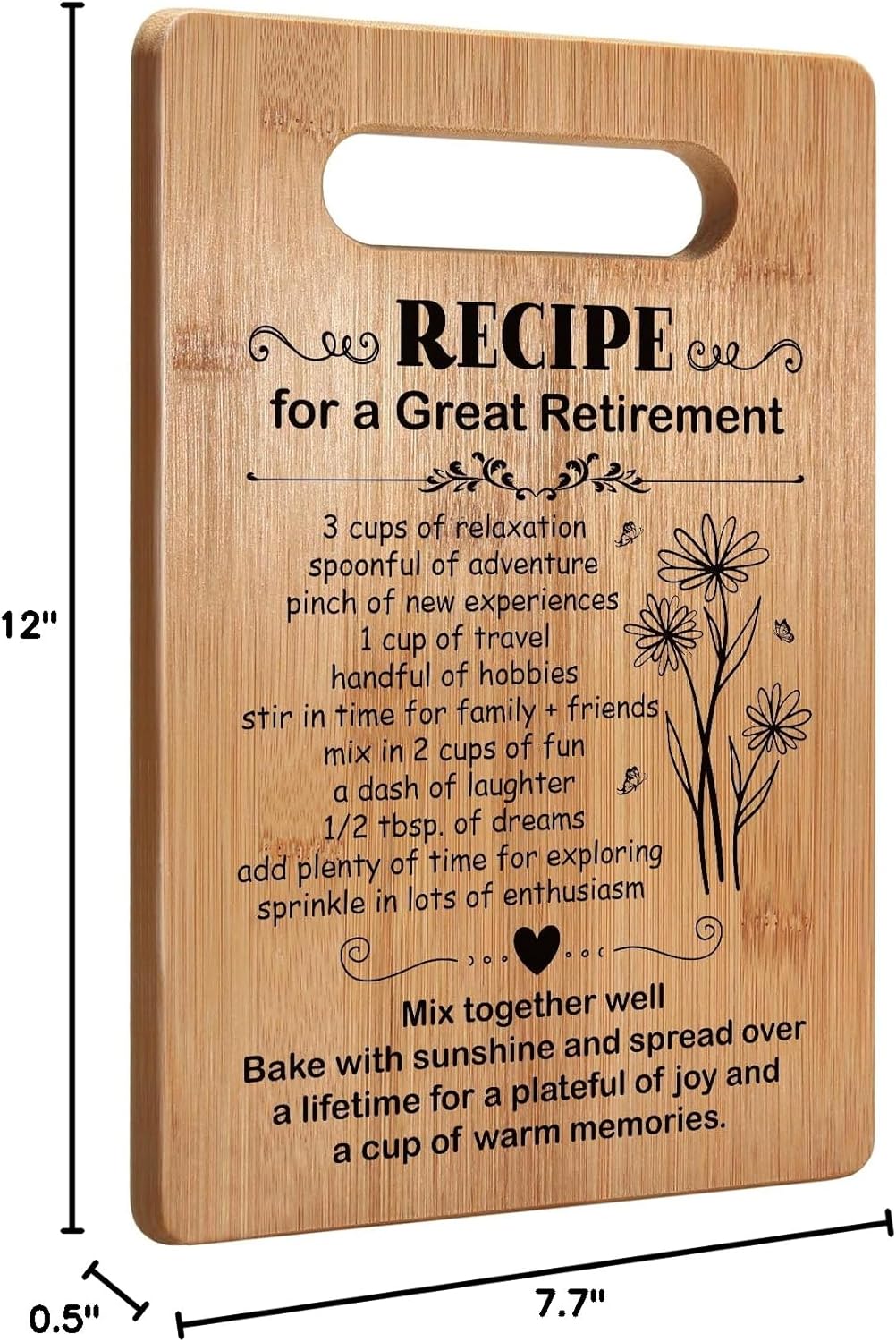 Retirement Gifts for Women | Skiennix Personalized Cutting Board - Perfect Farewell Gift for Coworkers