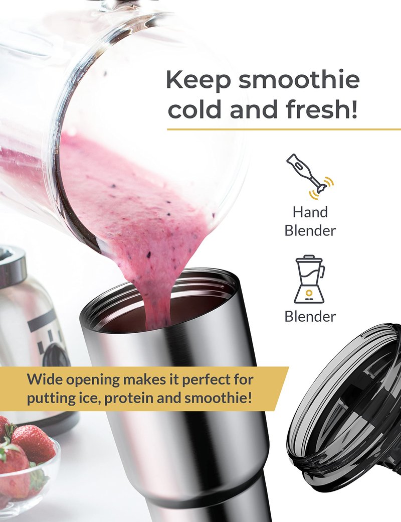 Fizzing.Cool Flipping Cup 100% Leakproof 32 oz Stainless Steel Vacuum Insulated Tumbler with Handle, Easy Clean Protein Shaker Bottle w/Screw Lid, Travel Mug