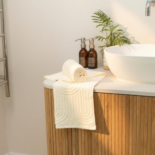 KIBAGA Decorative Hand Towels - Luxurious Set of 2 Soft Boho Cotton, Absorbent & Quick-Drying | Perfect for Bathroom or Kitchen Decor
