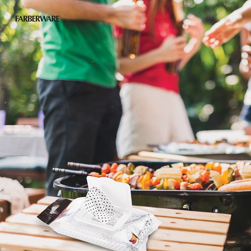 Hoan 5275950 Barbecue 20 Pack Disposable Grill Wipes, White