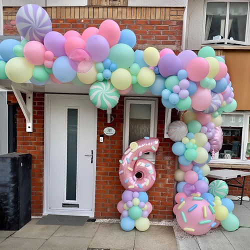HILAVO Pastel Balloons - 12 Inch Macaron Rainbow Latex Balloons with Colorful Confetti | Perfect for Easter, Birthdays, and Weddings