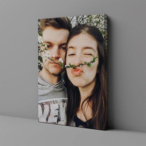 DIYKST Custom Canvas Prints - Personalized Photo Wall Art for Couples | Sizes 8x12 to 24x36