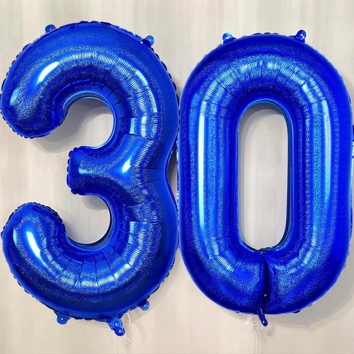 Big Mylar Number 17 Balloon - 40 Inch Navy Blue Birthday Decoration for Parties & Anniversaries