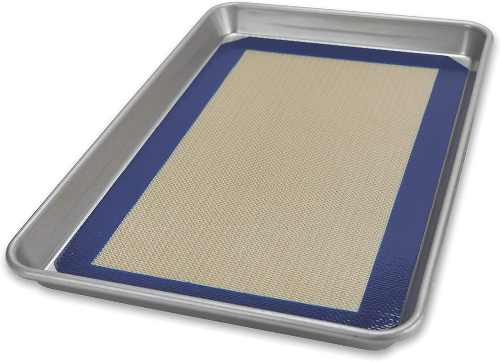 USA Pan Bakeware Nonstick Quarter Sheet Pan Set with Silicone Mat - Perfect for Baking