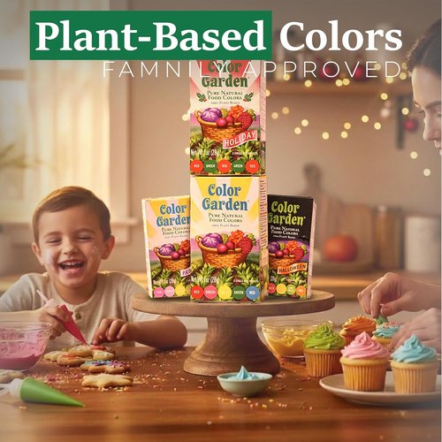 Color Garden Pure Natural Food Coloring - Plant-Based Vegan Non-Toxic Liquid Dye | 5 ct 1 oz Pastels