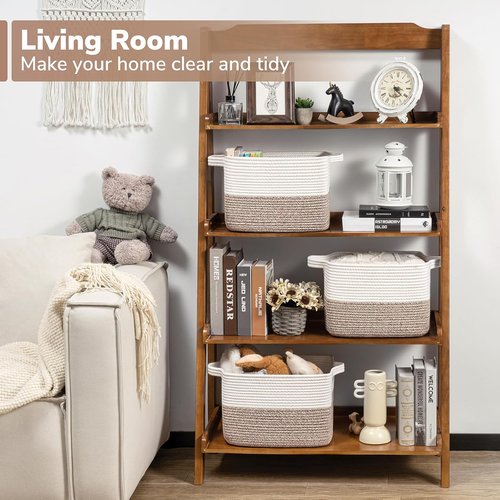 Goodpick Cube Storage Bins - Stylish Woven Baskets for Toys, Clothes & Towels | 13'' x 10'' x 9''
