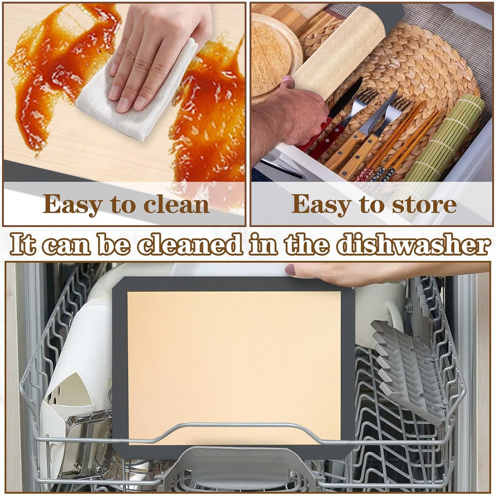 Ninsula Silicone Baking Mats - Non-Stick Reusable 2-Pack | 16.5"x11.6" Food Safe Sheets for Cookies, Bread, Pizzas