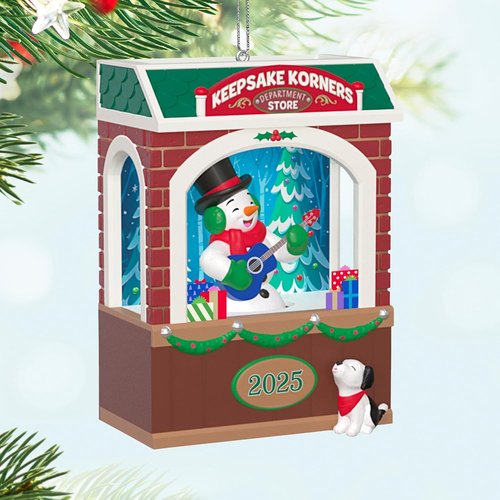 Hallmark Keepsake Christmas Ornament - Rockin' Window Shopping 2025 | Musical, Light & Motion Snowman Gift