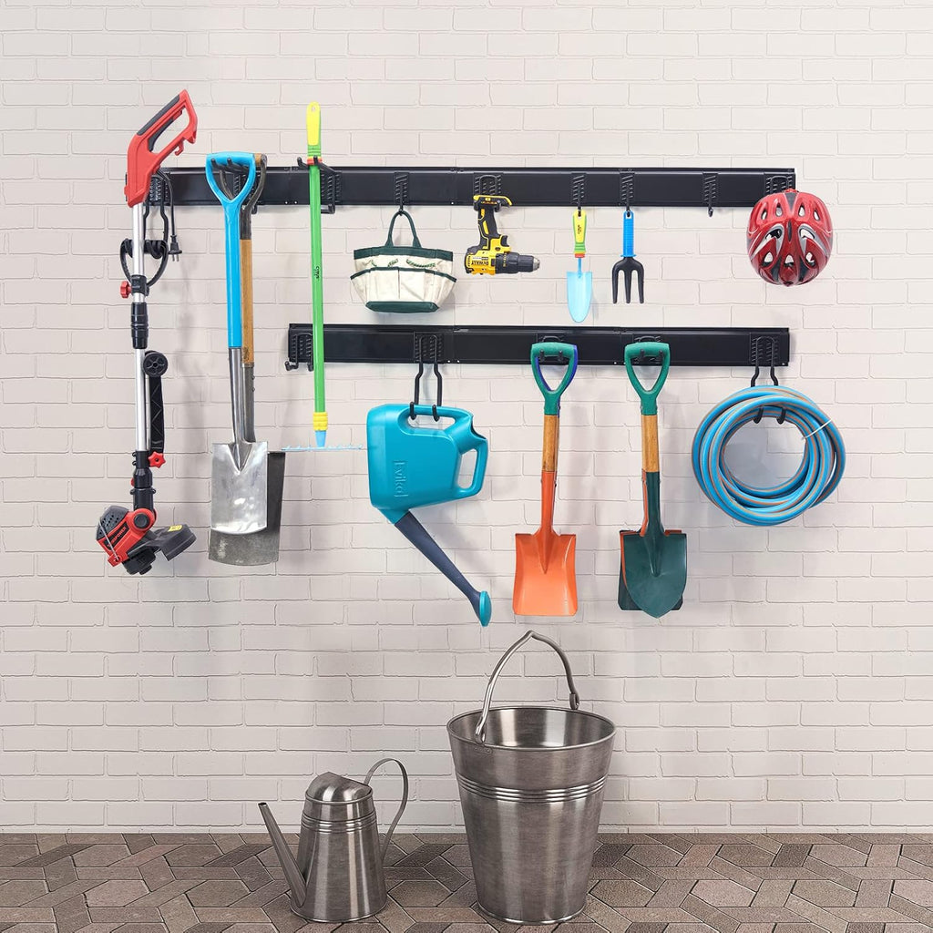 Ultrawall Garage Storage Organizer - Heavy-Duty Wall-Mounted Tool Rack with 15 Hooks | 22 Pieces