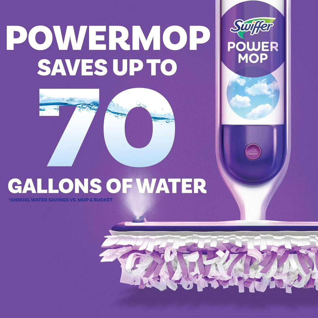 Swiffer PowerMop Floor Cleaning Solution - Unstopables Fresh Scent, 25.3 Fl Oz, 2 Pack Refills
