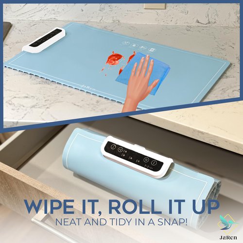 Warming Mat for Food – Food Warming Mat with 3 Temperature Controls, Locking Feature & Timer | Perfect for Parties, Gatherings, Daily Use | Bonus Counter Protector Pad Included