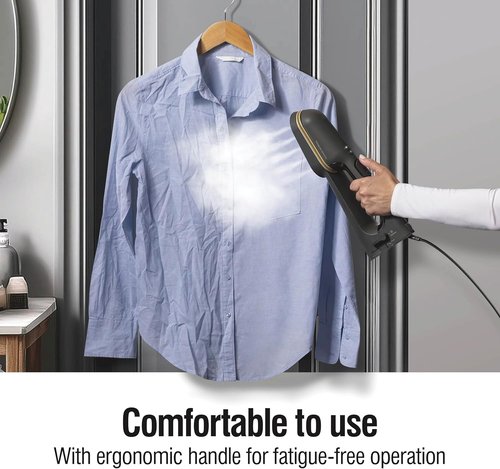 CHI SteamPress Handheld Garment Steamer - 3-in-1 Design, 200ml Tank, Fast 25-Second Heat-Up, Black