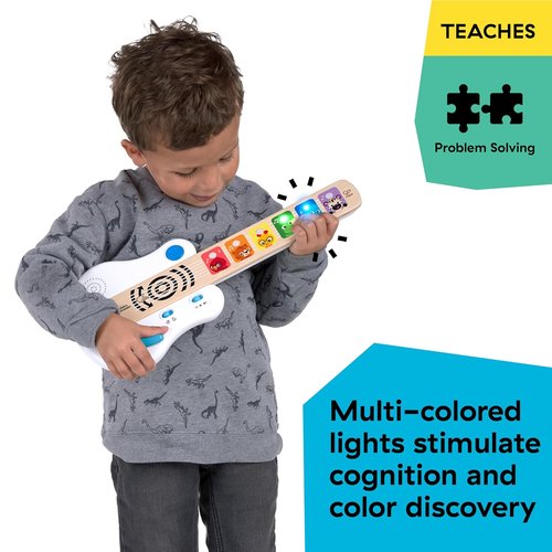 Baby Einstein Strum Along Songs - Magic Touch Wooden Toy Guitar with Whammy Bar | Montessori Musical Learning Toy for Ages 12 Months+