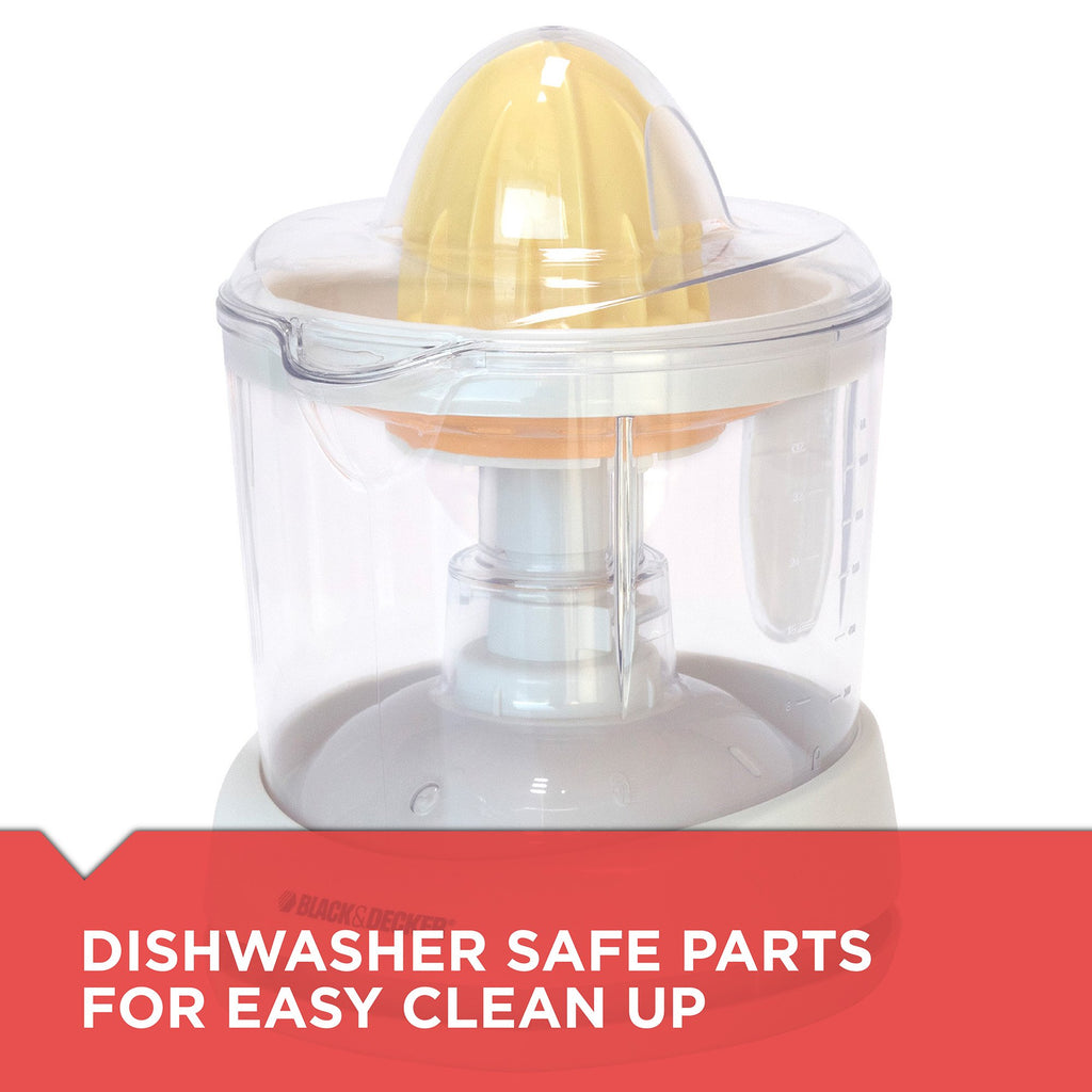 BLACK+DECKER 32oz Electric Citrus Juicer, CJ625, Pressure Activated, Adjustable Pulp Control, Dishwasher-Safe