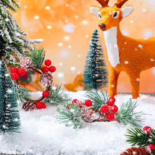 Hungdao Faux Snow Decoration - Sparkly White Artificial Snowflakes for Crafts | 3.8 Ounce