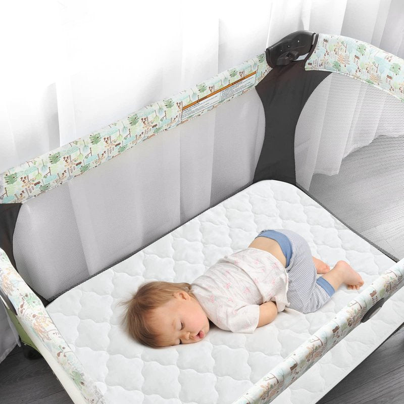 Pack and Play Mattress Protector Cover Waterproof, Pack and Play Mattress Pad Cover Quilted- 39" x 27" for Graco Playard | Mini & Portable Mattresses -Washable Ultra Soft Waterproof Sheets Fitted
