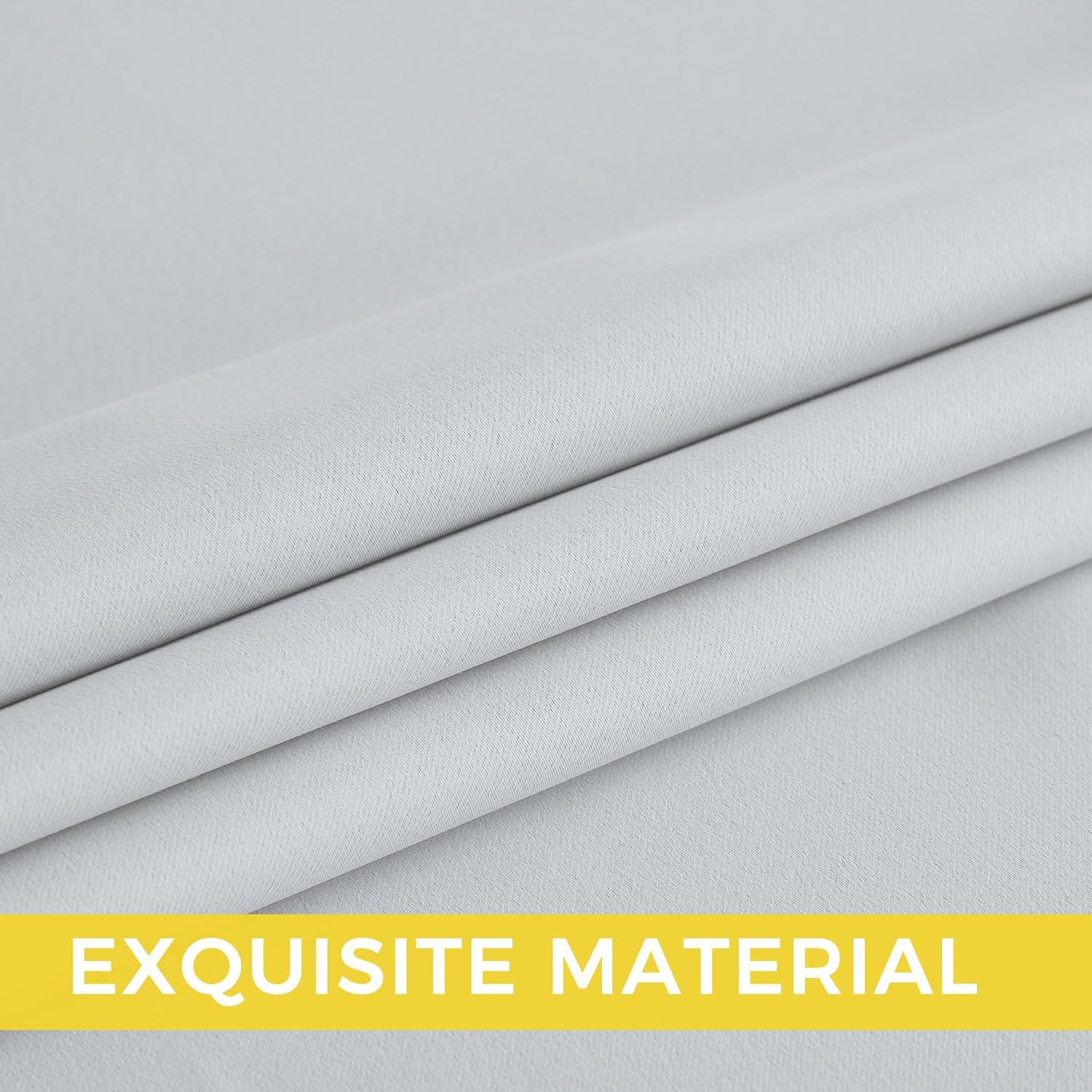 NICETOWN Room Darkening Curtains - Greyish White Drapery Panels, 52" x 84" for Ultimate Light Control