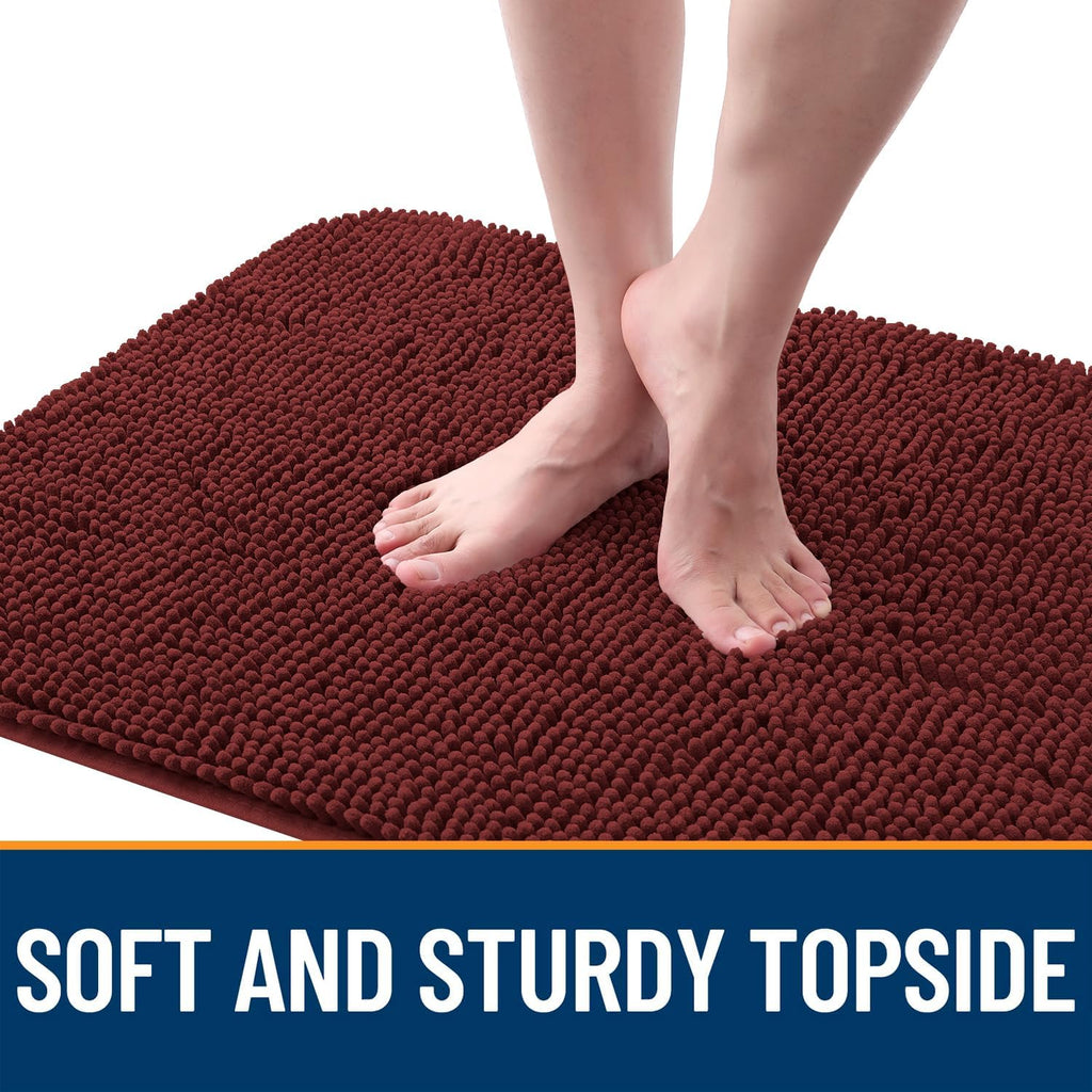 OLANLY Dog Door Mat - Absorbent Non-Slip Washable Doormat for Muddy Paws | 59x35, Caramel Russet