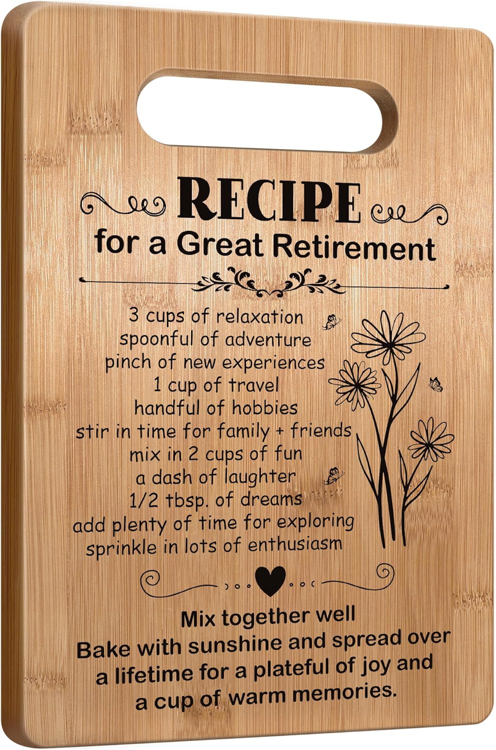 Retirement Gifts for Women | Skiennix Personalized Cutting Board - Perfect Farewell Gift for Coworkers