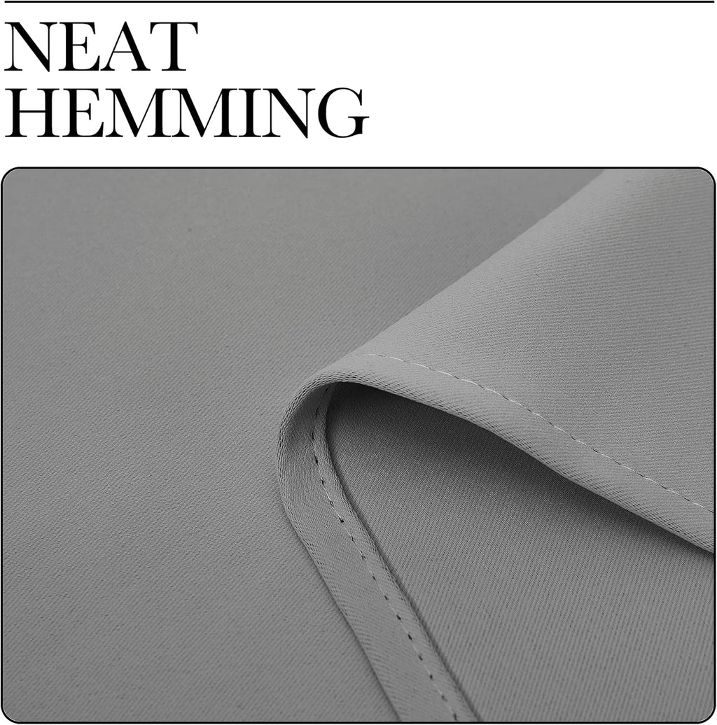 NICETOWN Silver Grey Blackout Curtain Panels - Thermal Insulated Grommet Top Drapes (2 Panels, W34 x L45)