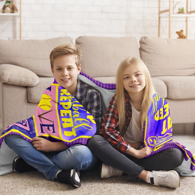 Softball Gifts for Girls, Softball Blanket, Best Girls Softballs Gifts, Softballs Blankets Gift for Girl, Soft Lightweight Soft-Ball Throw Blanket for All Seasons 50"x60"