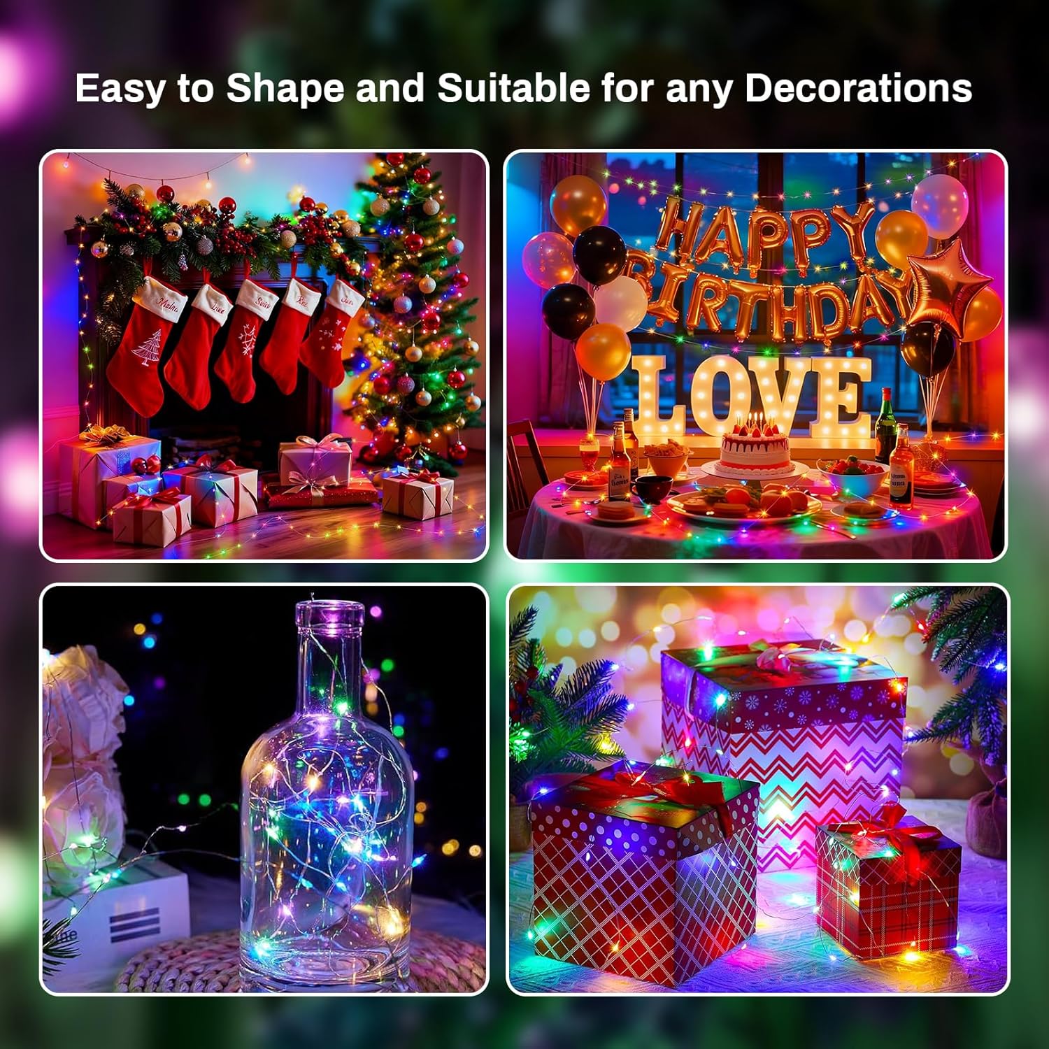 ZGWJ Fairy Lights - 8 Pack Battery Operated 7ft Mini LED String Lights | 3 Modes for DIY Decor