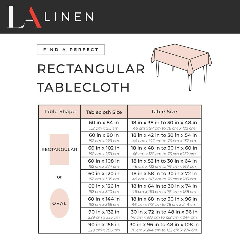 LA Linen Polyester Gingham Checkered 60 by 144-Inch Rectangular Tablecloth, White and Red