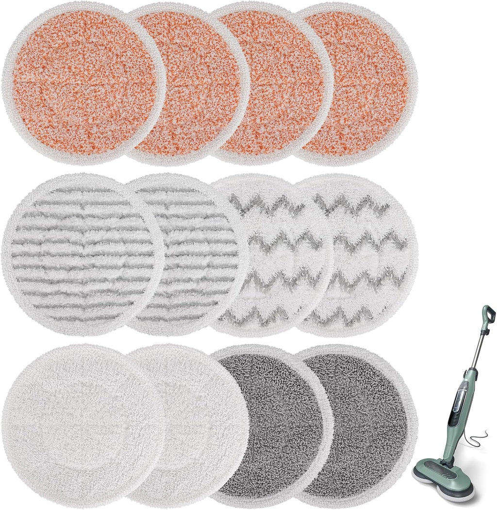 Shark | Steam Mop Pads - 12 Pack Washable Refills for S7000, S7201, S8001 & More
