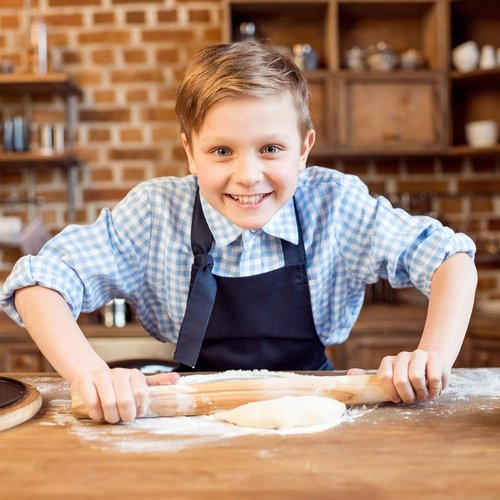 French Rolling Pin - 17-Inch Wooden Roll Pin for Fondant, Pie Crust & Pastry - Tapered Design