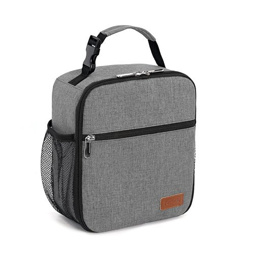 Femuar Lunch Box for Men Women Adults Small Lunch Bag for Office Work Picnic - Reusable Portable Lunchbox, Grey