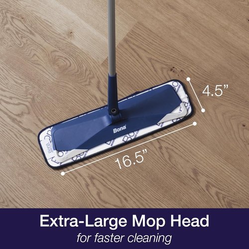 Bona Ultimate Hardwood Floor Care Kit - Pivoting Mop, Cleaning Solution & Refill, Microfiber Pads for Polishing