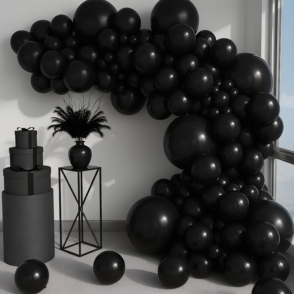 Vellax™ Balloon Garland Arch Kit - 146 Pcs Black Balloons for Baby Showers, Birthdays & Weddings