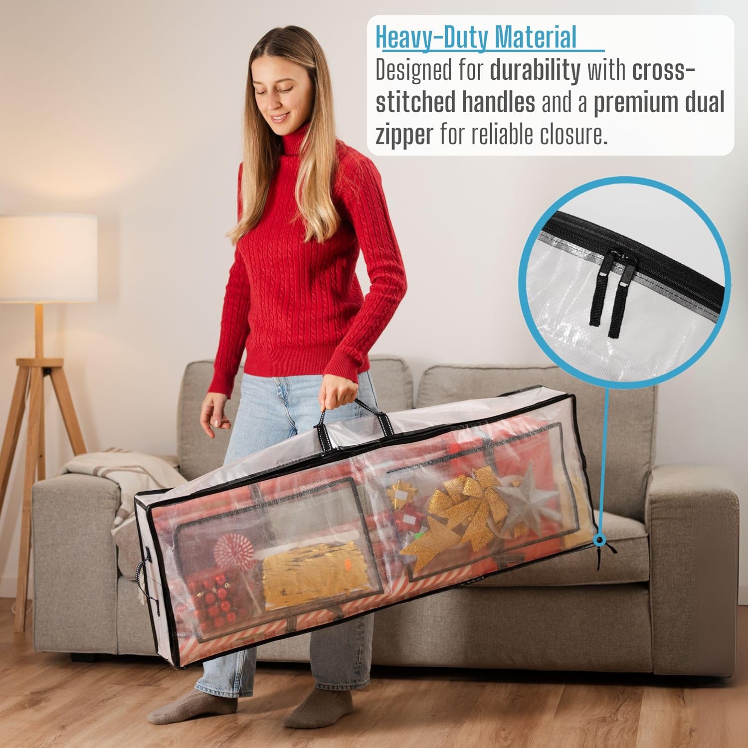 VENO Wrapping Paper Storage Bag - 5 Pack for Christmas Wreaths | Durable & Versatile Design