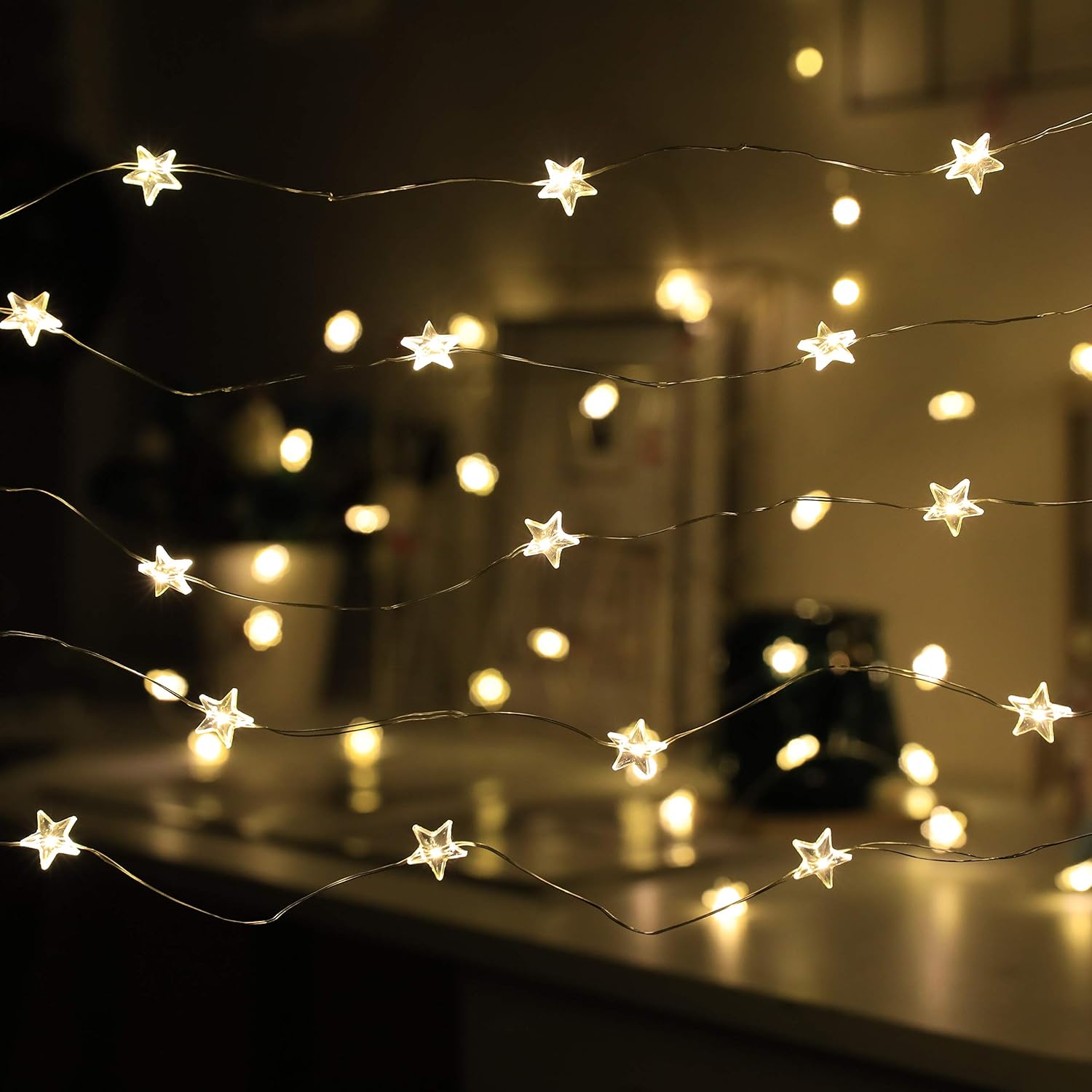 Twinkle Star 40 LED String Lights - Waterproof Fairy Lights with Remote Control | 13ft Indoor/Outdoor Decor