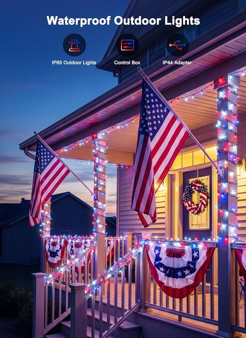 Minetom LED RGB String Lights - 82ft 250-LED Color Changing Fairy Lights with Remote & App Control