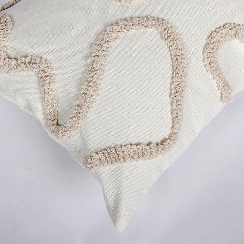 RinRinfam Coquette Bow Tufted Throw Pillow Cover 12x 20, Boho Neutral Linen Pillow Cushion Cases,Farmhouse Modern Decorative Pillows for Bed, Outdoor Couch Bedroom Car Cream