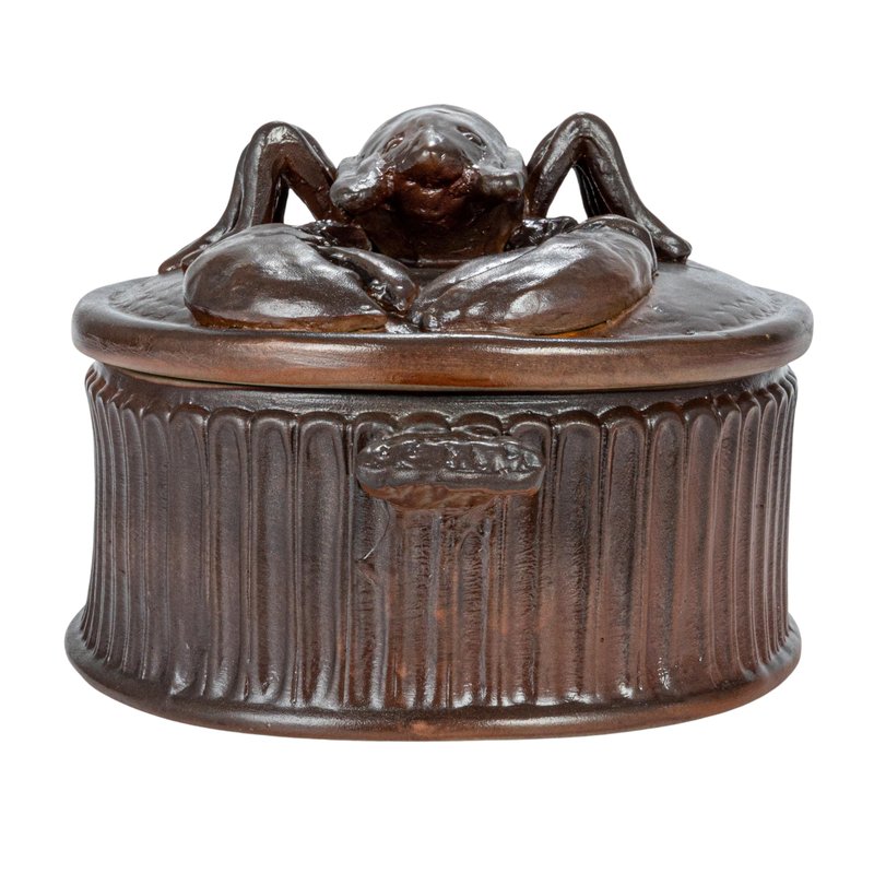 Creative Co-Op, Brown Matte Stoneware Baker with Lobster Design, Large