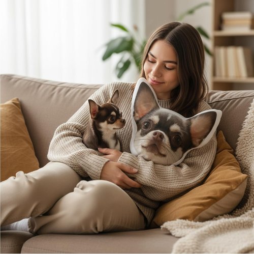 Custom Pet Pillow - Personalized Dog & Cat Face Pillow | Unique Pet Memorial Gift for Animal Lovers