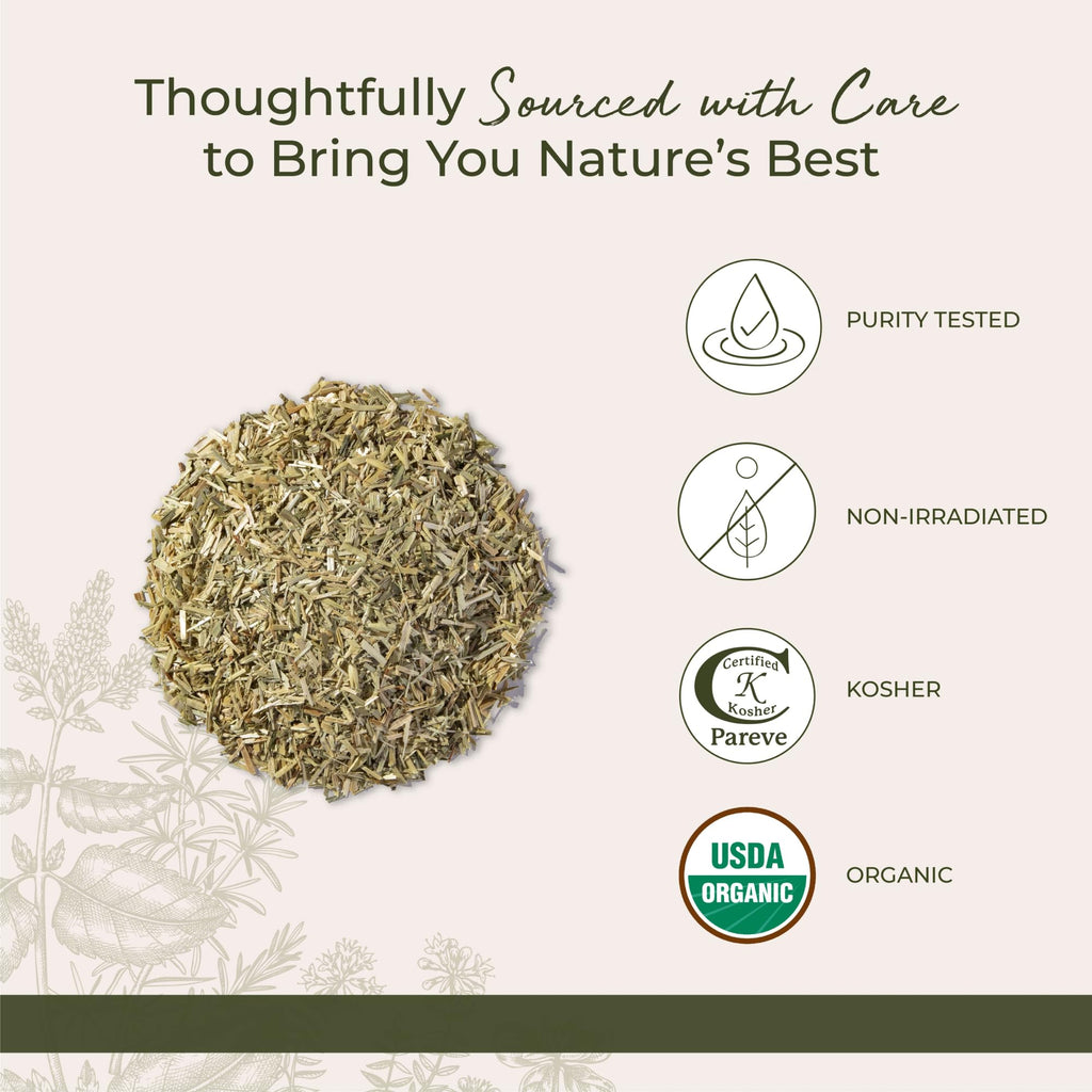 Starwest Botanicals Oatstraw Loose Leaf Organic - Dried Herb for Tea & Cooking, Cut & Sifted, Natural Wellness Support for Women & Men, Certified Kosher, Non-GMO - Bulk 1 lb Bag