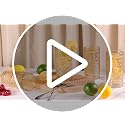 Darlion Amber 12oz Vintage Highball Glasses Set of 6 - Retro Crystal Clear Drinkware