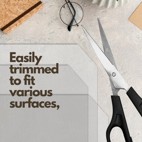 Shelf Liners for Kitchen Cabinets Non-Adhesive Clear 4-Pack - 11.75" x 47" Cut-to-Fit Non-Slip Waterproof Drawer Liner, Lays Flat No Curl, Washable for Pantry Fridge Closet Wire Shelves by Performore