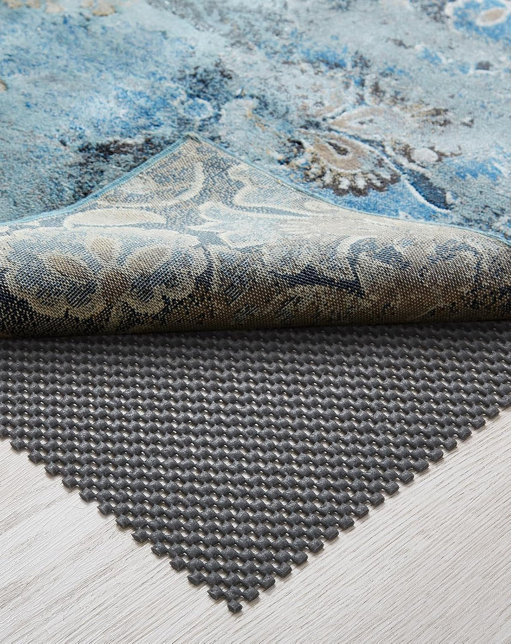 Veken Rug Pad Gripper - Non-Slip Dark Grey 5x7 Ft for Hardwood & Tile Floors | Thick Anti-Skid Mat